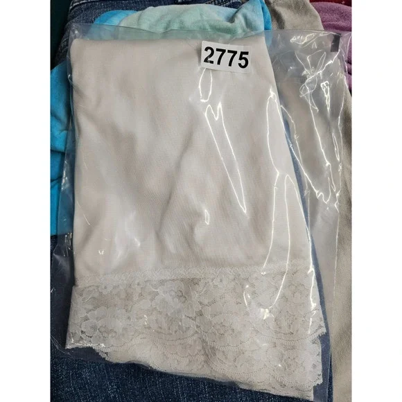 Vtg Sliperfection Womens Babydoll Midi Slip Dress Size M 38 Satin Lace - Picture 9 of 9